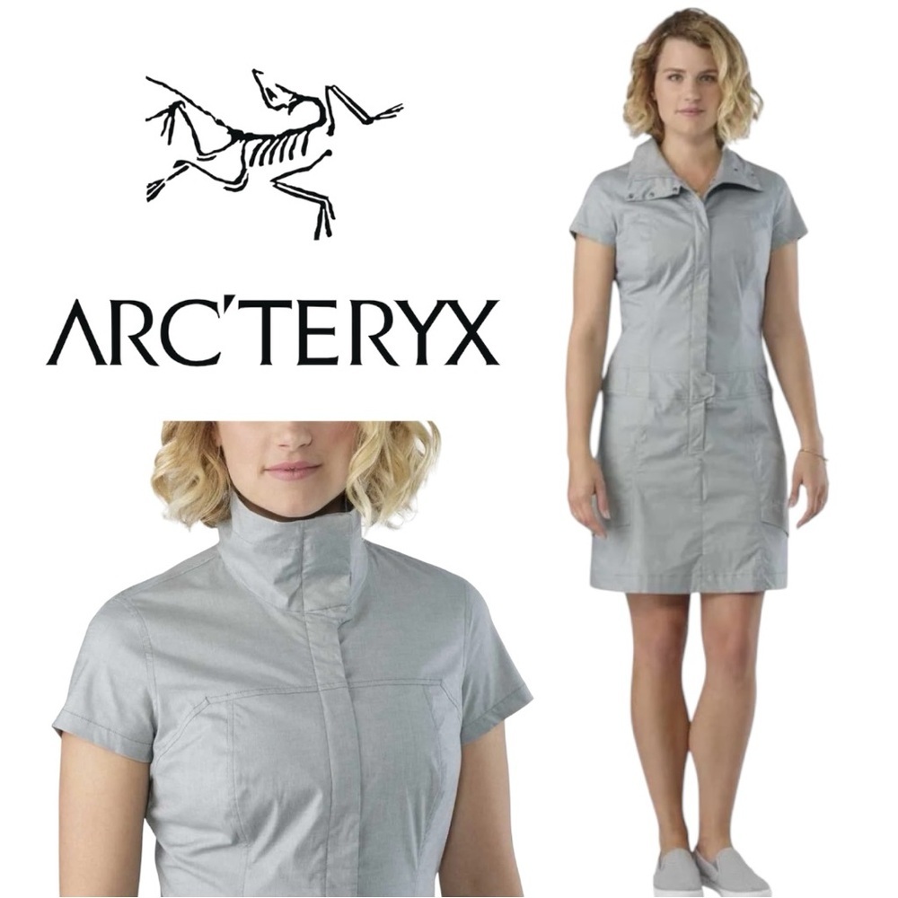 Arc’teryx Blasa Chambray Utility Dress Grey Size 8